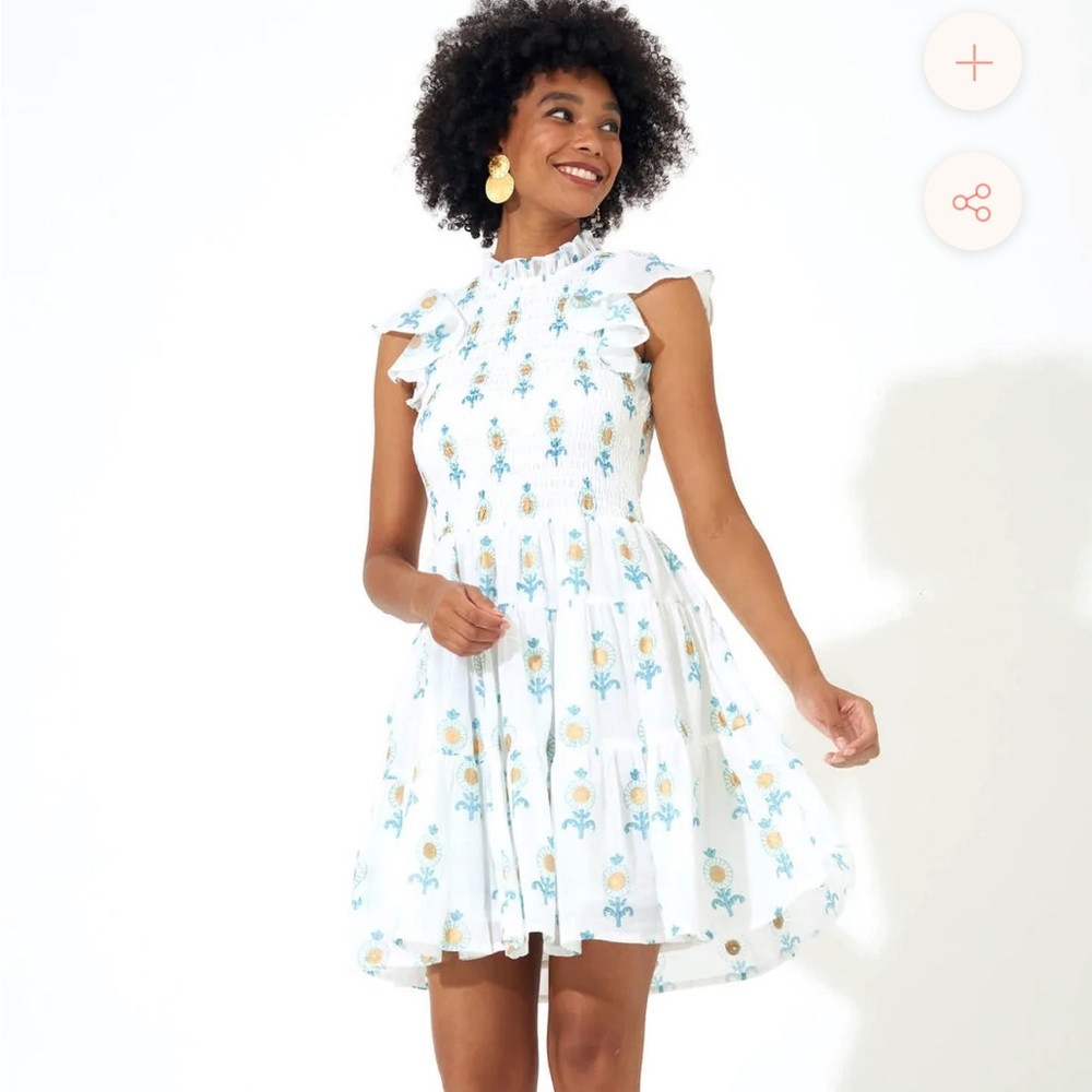 Oliphant Smocked Mini Dress
